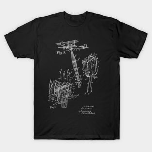 Safety Parachute Pack Vintage Patent Hand Drawing T-Shirt